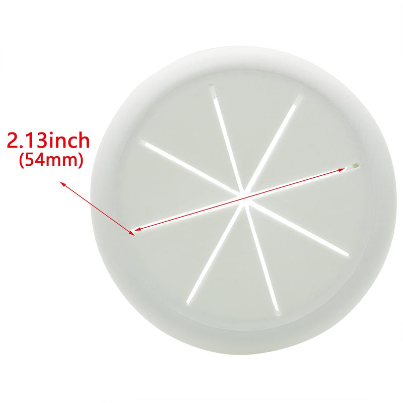 HJ Garden 1PC 60mm Desk Cord Grommets Flexible Cable Wire Hole Cover Set Wire Organizer for Office Home PC Desk,White