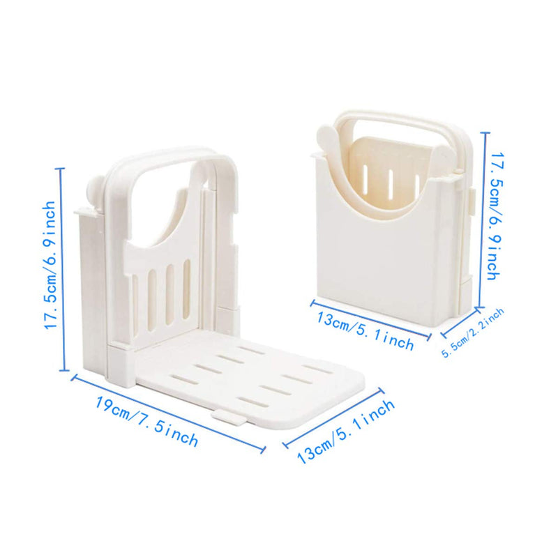 Bread slicer Foldable bread slicer with 5 different thickness molds, suitable for homemade bread bagel bread sandwich