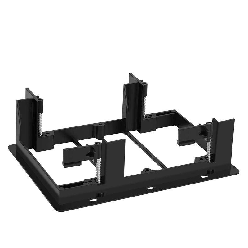 TNP Low Voltage Mounting Bracket, 3-Gang Mounting for Wall Plate, Horizontal/Vertical - Black 3Gang