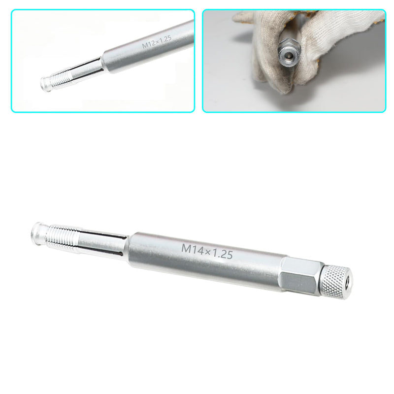 DPTOOL 14mm Back Tap Spark Plug Thread Repair Tool M14x1.25 Thread Chase Tap Kit 2 Pack Length 5.27″ and 10.3" M14