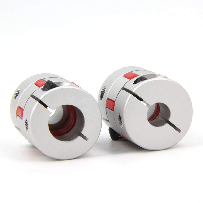 Zeberoxyz 2PCS 8mm to 12mm Aluminium Plum Flexible Shaft Coupling Diameter25mm Length30mm 8x12mm Motor Connector Flexible Coupler for 3D Printer CNC Machine and Servo Stepped Motor（8x12mm） D25 L30
