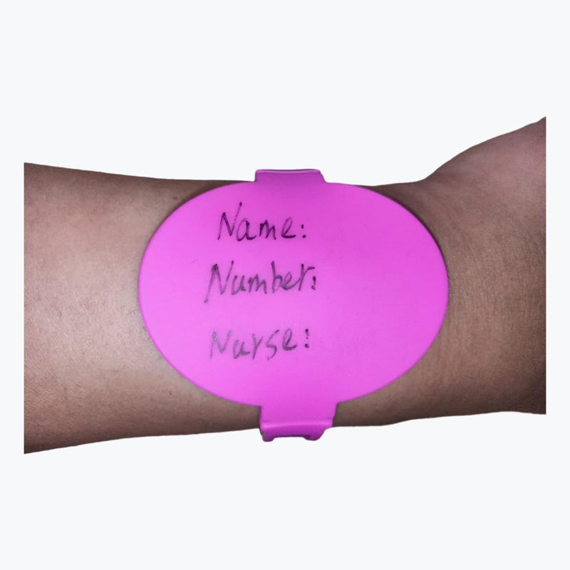 1Pcs Nurse Must Haves for Work Erasable Wrist Strap Reusable Patient Wrist Strap Silicone Memo Wrist Strap Notepad Vital Sign Recorder Wearable Wrist Strap Hands for Tech Supplies Grad Gift (Purple) Purple