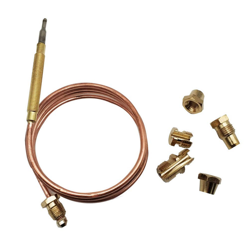 MENSI Gas Thermocouple Kit M6x0.75 with Universal Adapter Nuts Replacement 900mm Long M9x1-M10X1