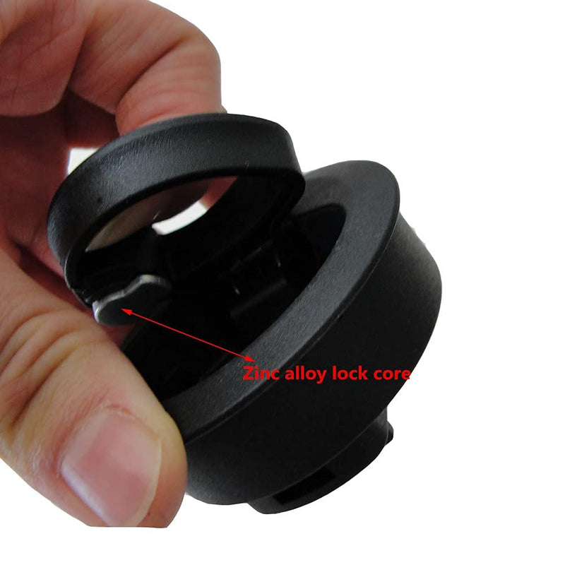 2PCS Marine Hatch Latch Lock Flush Pull Hatch Round Slam Latch for RV Boat Deck Hatch 1/4" Door Cabinet Door Locking Style Black