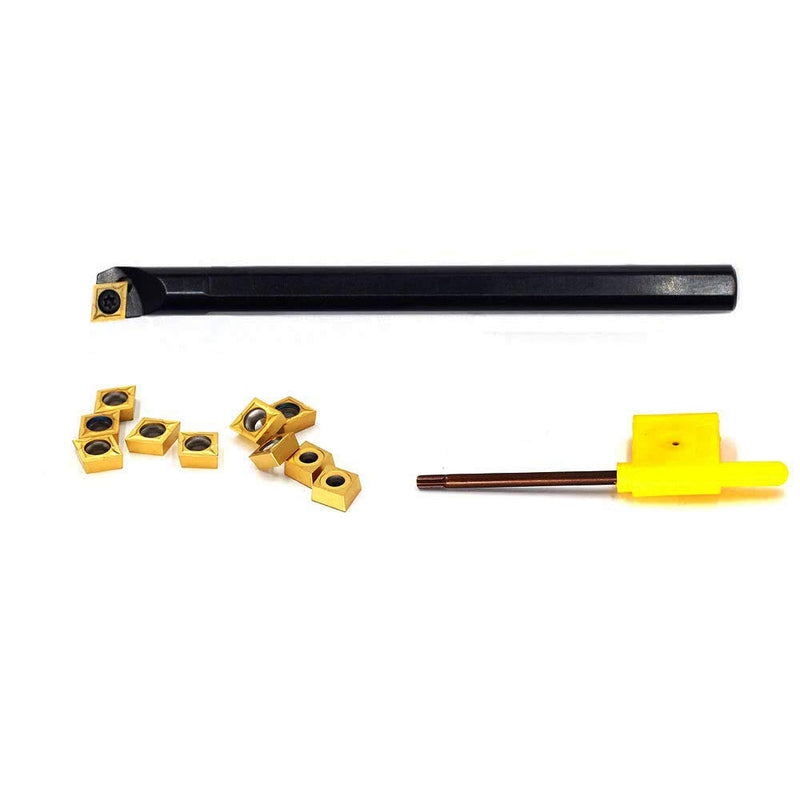 OSCARBIDE 1/2'' x 7''Indexable Boring Bar with 10 Pieces Carbide Insert CCMT09T304(CCMT32.5) Right-Hand Sclcr Boring Bar