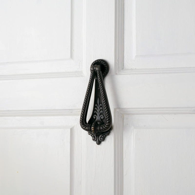 Renovators Supply Manufacturing Door Knockers for Front Door 6.75 in. Oil Rubbed Bronze Finish Solid Brass Door Knocker with Mounting Hardware