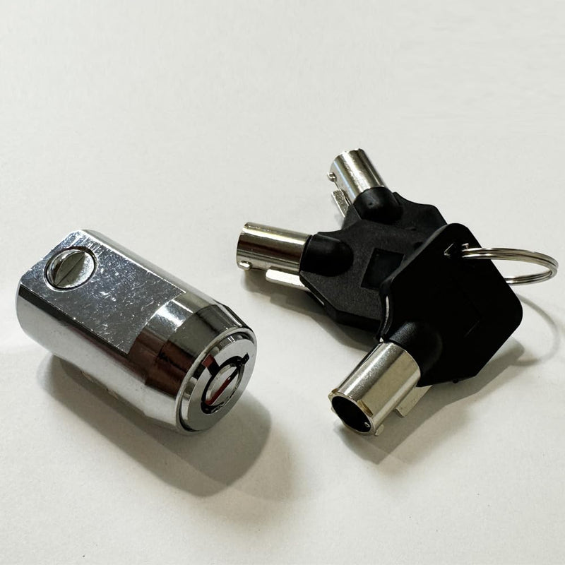 RiKey Security - Storage Cylinder Lock with 3 Tubular Keys for Roll-up Door Unit Secure 19mm 1
