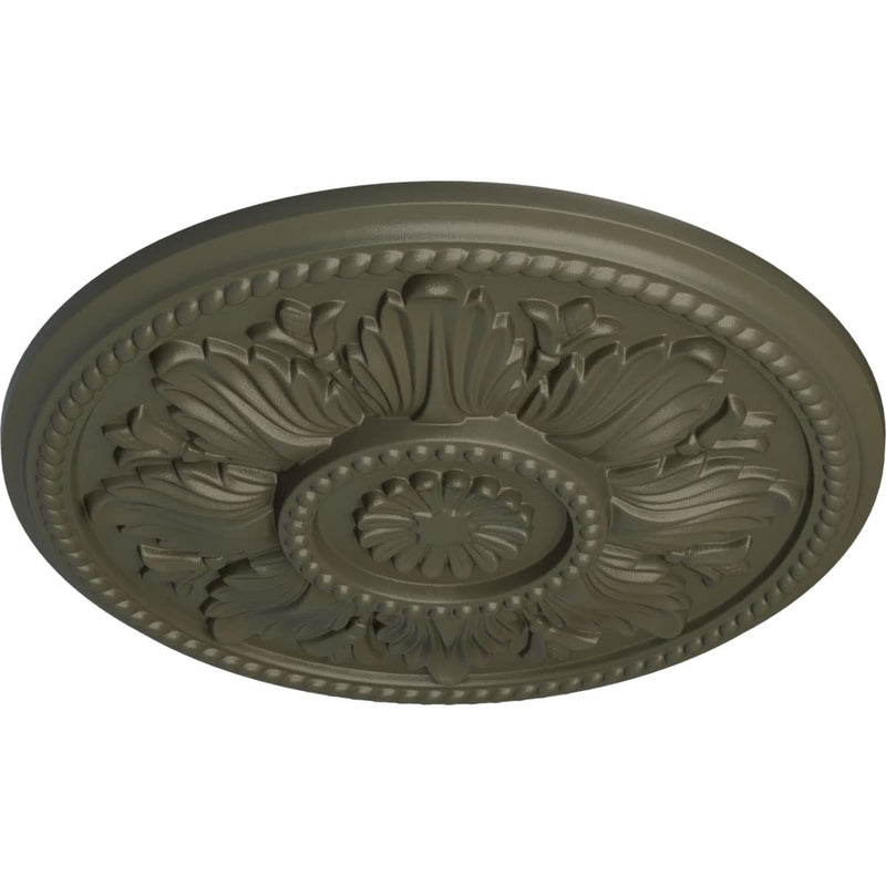 Ekena Millwork CM18EDWHF Edinburgh Ceiling Medallion, Witch Hazel Hand-Painted Witch Hazel