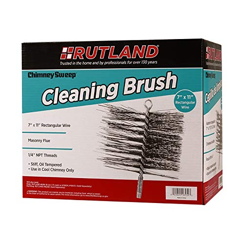 Rutland 11" X 7" Rectangular, Wire, 1/4" Pipe Thread Chimney Sweep