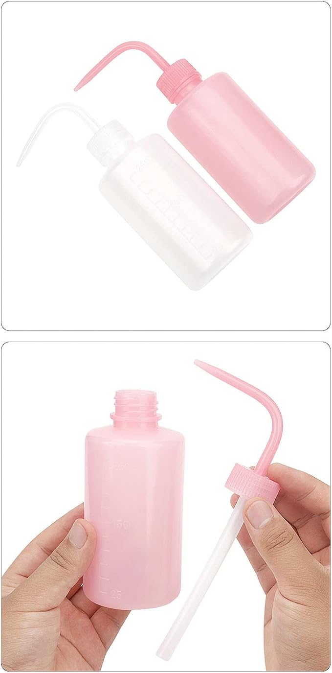 aitee069iorr Eyelash Washing Bottle, Lab Squirrel Bottle Plastic Squeeze Bottle for Succulent Watering Eyelash Extension Tool White - NewNest Australia