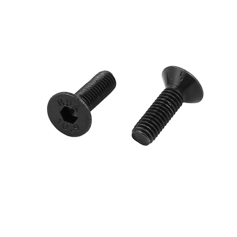 uxcell 50Pcs Black M3 X 10mm Alloy Steel Hex Socket Flat Head Countersunk Screws Bolts M3x10mm 50