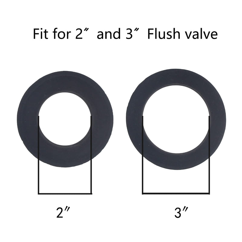 Universal Toilet Tank To Bowl Gasket,2 Kind Gasket and 2 Sets 5/16*3.15 inch Stainless Steel Heavy Duty Rustproof Bolt Hardware Kit,Fits Most 2-Inch and 3-Inch flush valve opening 2-Piece Toilet Tanks 2Pcs Gasket with 2 Sets Stainless Steel Bolt Kit