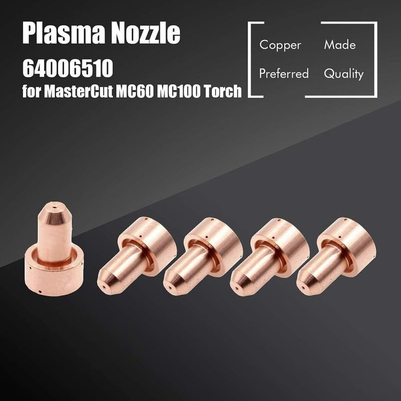10Pcs Plasma Electrode 64006514 & Tip 64006510 60A For Radnor For MasterCut MC60 MC100 Torch Replacement Parts,Cutting Nozzle