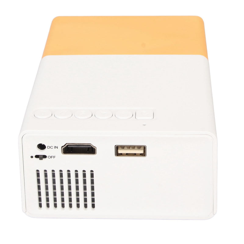 Mini Projector 1080P Support AV VGA HD USB Remote Control, Portable, Compact Size, Rich Interface, Up to 60in Projection Size, 800:1 Contrast Ratio