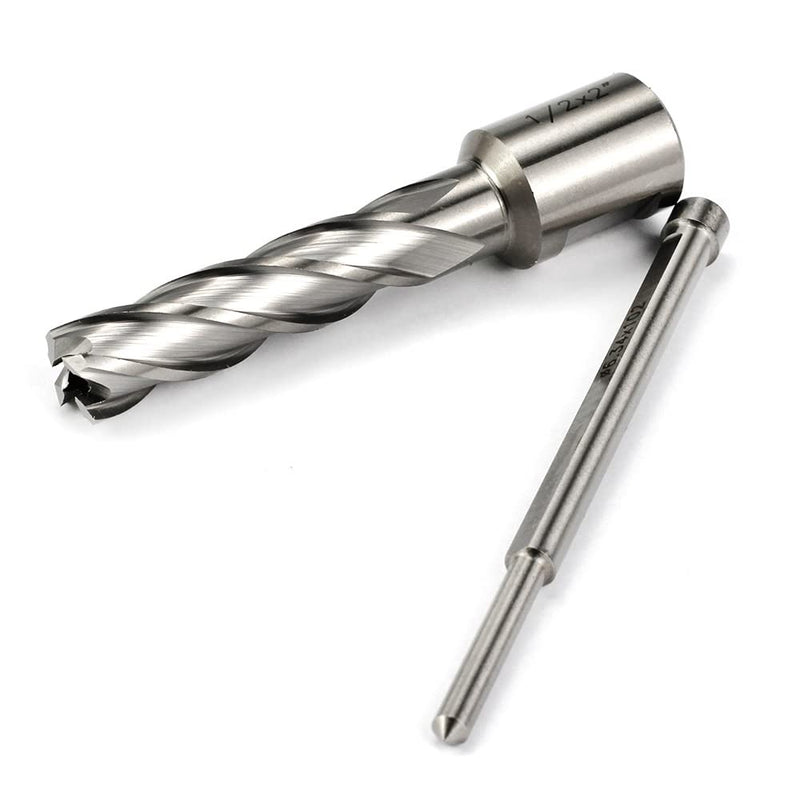 OSCARBIDE 1/2" x 2" HSS Annular Cutter 3/4" Weldon Shank Mag Drill Bit | 2 Flat | 1/2"Cutting Diameter | 2"Cutting Depth | Burr-Free Holes | Rapid Chip Removal | 10x Faster Than Twist Drills