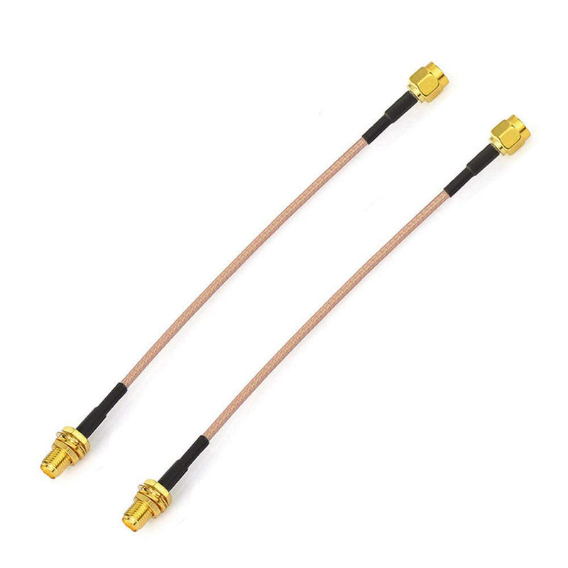 BINGFU SMA Female Bulkhead Mount to SMA Male RG316 Antenna Extension Cable 6 inch 15cm 2-Pack Compatible with 4G LTE Router Gateway Cellular SDR USB Dongle Receiver 6 inch / 15cm