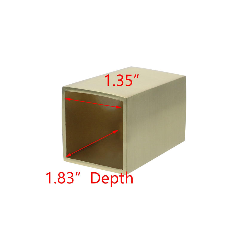 T Tulead 4PCS Table Feet Cover Caps Zinc Alloy Furniture Legs Covers Golden Cabinet Sofa Feet Caps Upper Inner Width: 35mm/1.37", Bottom Inner Width: 1.22" 39x50mm