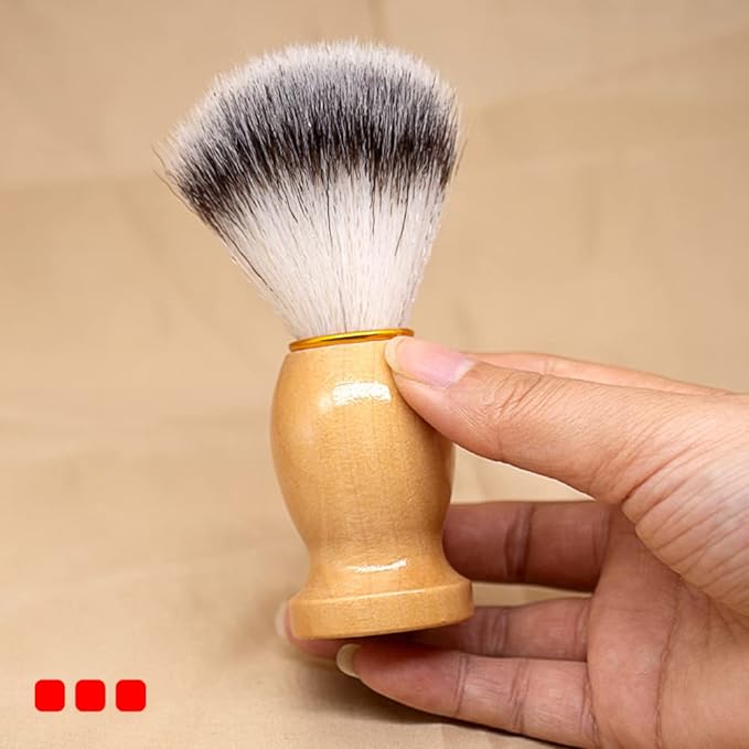 Jeffergarden Shaving Brush, Beard Brush, Shaving, Foaming Brush, Shaving Brush, Wooden Handle, Barber, Facial Cleansing Foaming Brush - NewNest Australia