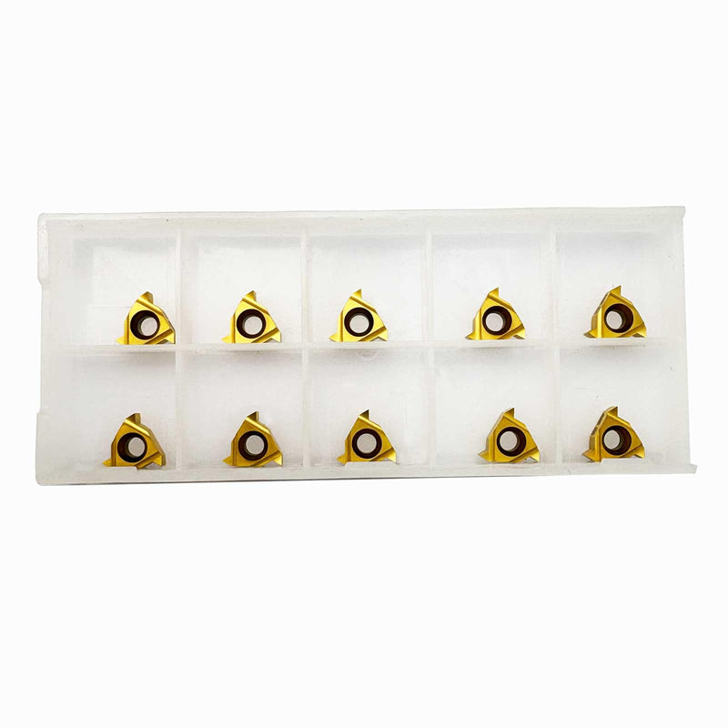 10pcs 11ER A60 Indexable Carbide Threading Inserts External Threading for Thread Turning Tool Holders Design for Steel Cutting 10pcs 11ER A60 (design for steel)