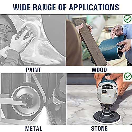 8 Inch x 5 Meters Starcke Sandpaper Rolls - 80 Grit Silicon Carbide Sand Paper Rolls, Heavy Duty Roll Sandpaper Sheets for Wood, Stone, Concrete and Plastics, Auto Sandpapers, Wood Floor Sanders