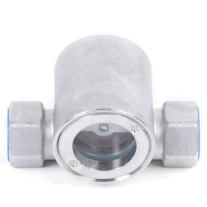 3/4" NPT Stainless Steel 304 Sight Water Flow Indicator with Impeller 362Psi 2.5MPa 3/4" NPT