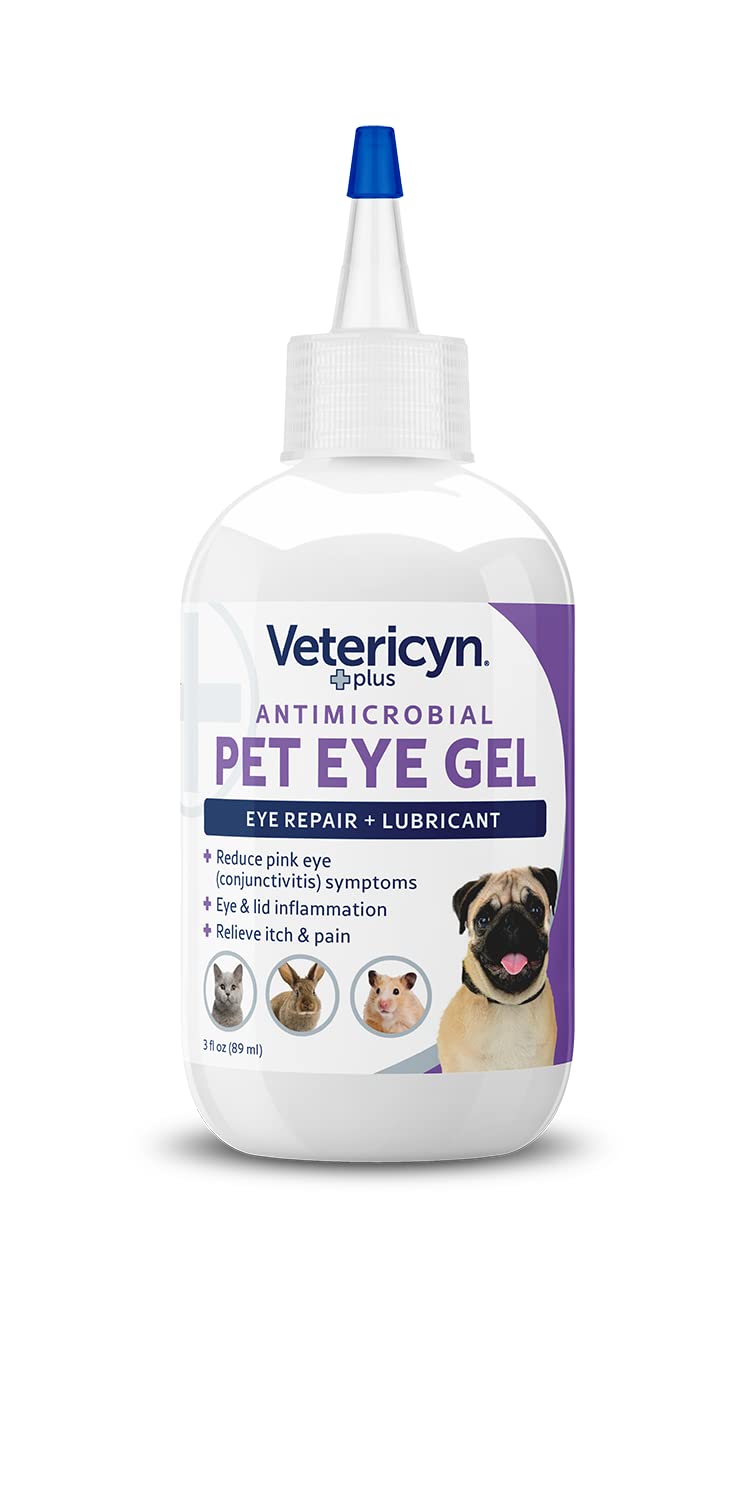 Vetericyn Plus Pet Eye Gel | Dog and Cat Eye Ointment Alternative to Lubricate and Relieve Eye Irritations and Abrasions, Reduce Symptoms of Pink Eye in Dogs and Cats. 3 ounces - PawsPlanet Australia