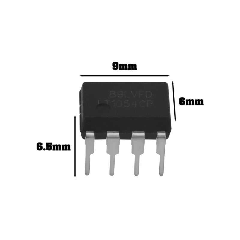 eMagTech 4Pcs 8 Pin Switching Regulators DC 3.5 to 15V Converter LT1054CP LT1054 for Electrical Switch Voltage Conversion 9x6.5x6mm