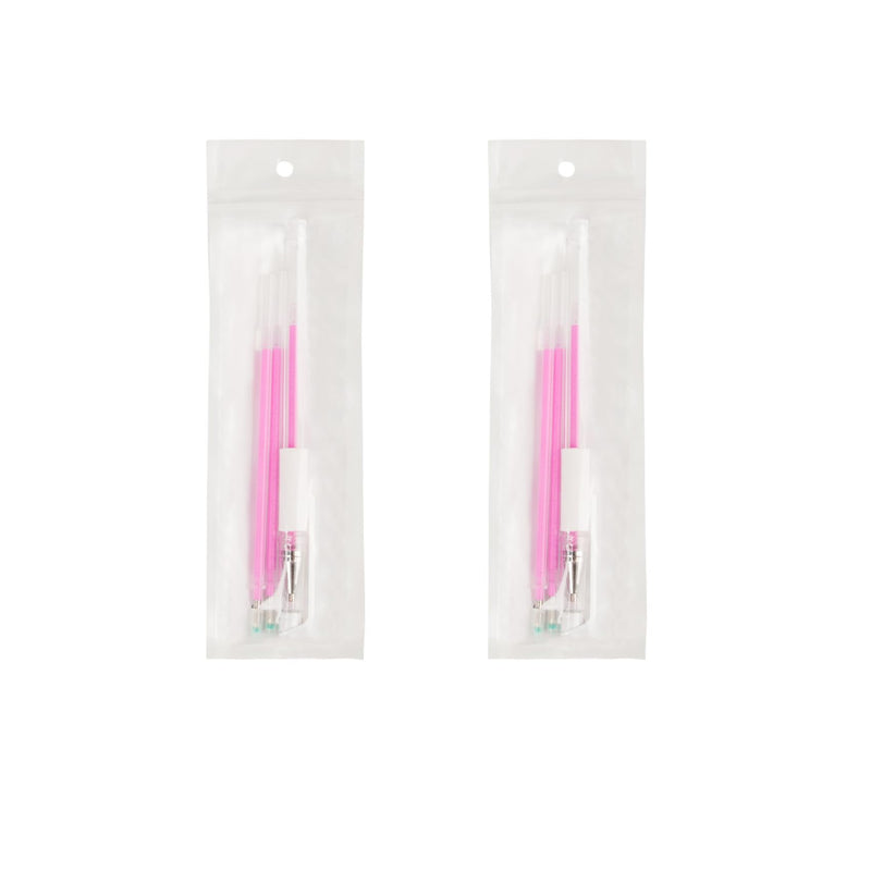 TEONEI Eyebrow microblading Marker Pen,Skin Marker Pen,Eyebrow Permanent Makeup Position Mapping Mark Tools (Pink) Pink