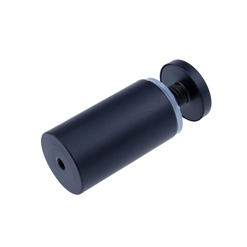 Antrader Glass Standoff 1"×2", Stainless Steel Sign Standoff Screws, Hollow Advertising Standoff Mounts，Glass Acrylic Nail, Pack of 12, Matte Black 1" x 2" (25 x 50mm)