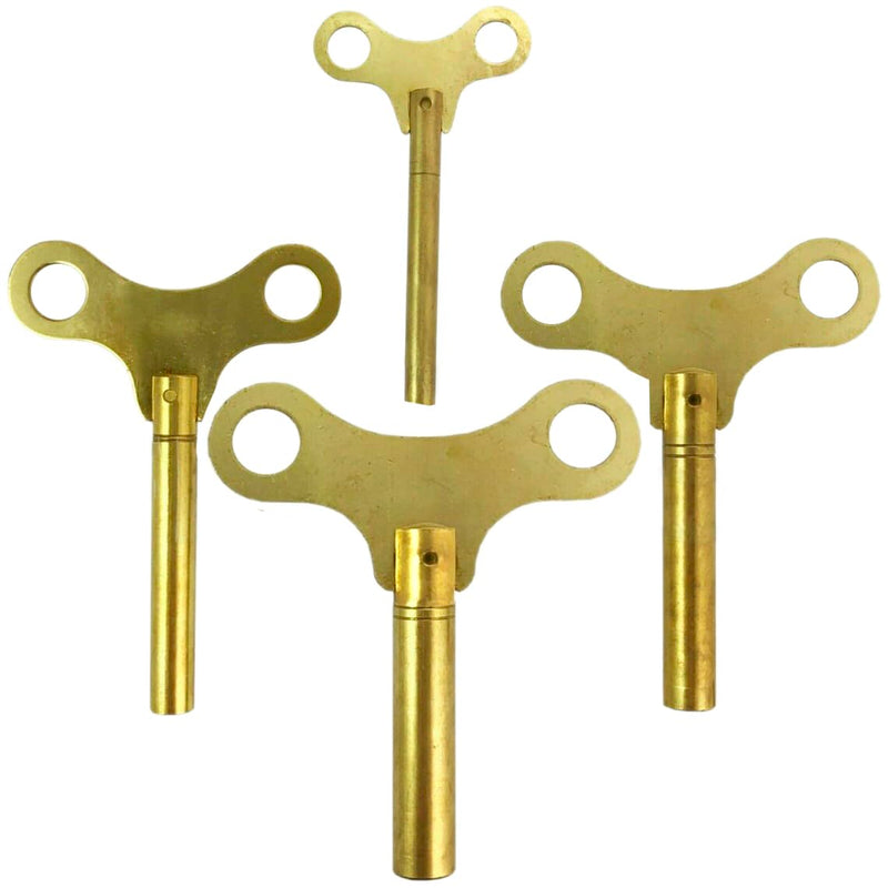 Extra Long Brass Universal Clock Winding Key for Antique Vintage Clocks - Key for Mechanical Clock (Key No. 7-4.00mm I.D.) Key No. 7 - 4.00mm I.D.