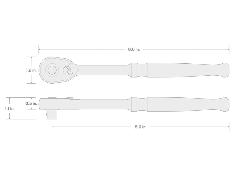 TEKTON 3/8 Inch Drive x 8 Inch Quick-Release Ratchet | SRH11108