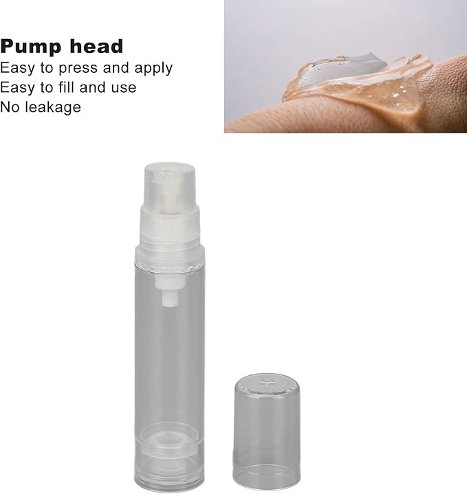 Lotion Pump Bottles 5pcs 10ml Empty Refillable Eye Cream Pump Bottles Skincare Lotion Container Bottles Travel Portable Cosmetic Containers Push Down Pump Dispenser for Gel Serum - NewNest Australia