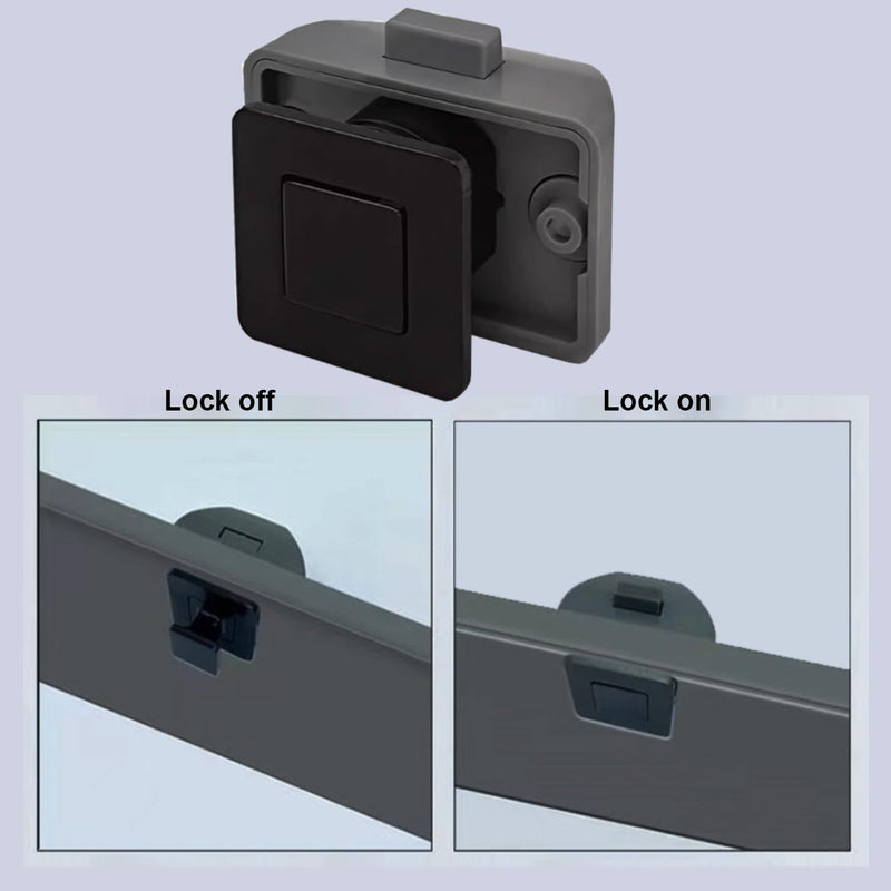 RV Metal Cabinet Locks, Metal Push Button, Square Cabinet Latch for RV Motorhome Camper Truck Caravan Van Yacht Boat Marine, Camper Cupboard Knob RV Cabinet Latches (Black 5PC) Black 5PC