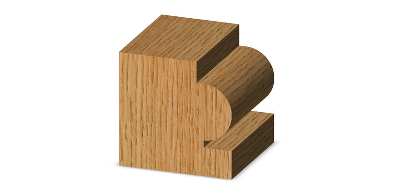 Whiteside Router Bits 3258 Edge Beading Bit with 1-1/16-Inch Large Diameter and 3/4-Inch Cutting Len