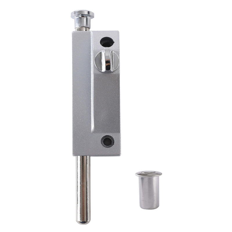 Sliding Patio Door Lock，Sliding Patio Door keyless with Door Latch，for Window Glass Patio Doors Auxiliary Security Lock(Silver)
