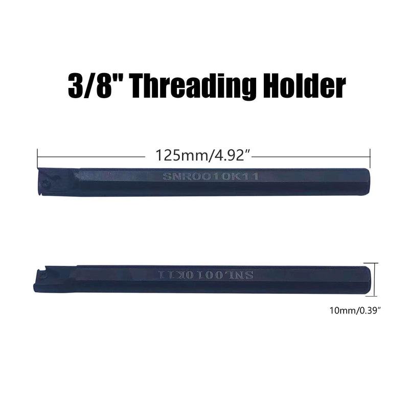 24pcs 3/8inch Lathe Threading Tool Internal Threading Tool Holder SNL0010K11 SNR0010K11 Threading Inserts 11ER AG60 11IR AG60 for Boring Bar Holder