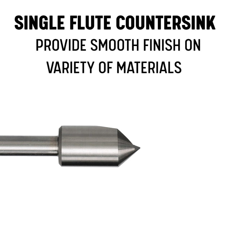 Drill America 1/2"-90 High Speed Steel Single Flute Countersink, Dew Series