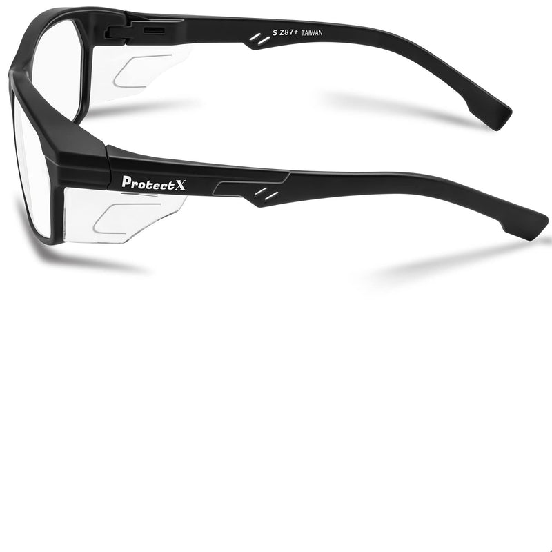 ProtectX Classic Safety Glasses, Anti-Fog Scratch Resistant Lenses, Protective Eyewear for Work, Indoor/Outdoor, ANSI Z87.1 Voyager Reading 1.5