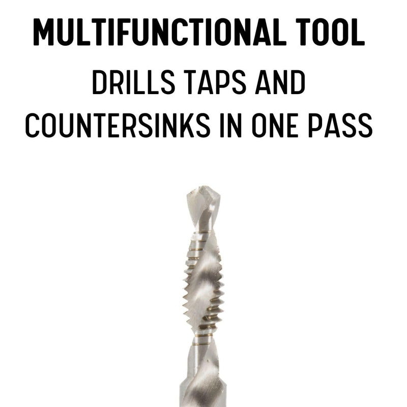 Drill America m3 X .5 Combined Drill Tap and Countersink with 1/4" Quick Change Hex Shank