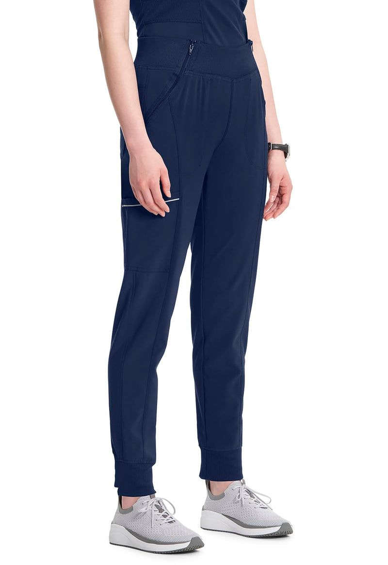 Infinity Cherokee Women's Scrub Jogger Pants Mid Rise with Moisture Wicking 360° Stretch Fabric - CK110A Medium Navy