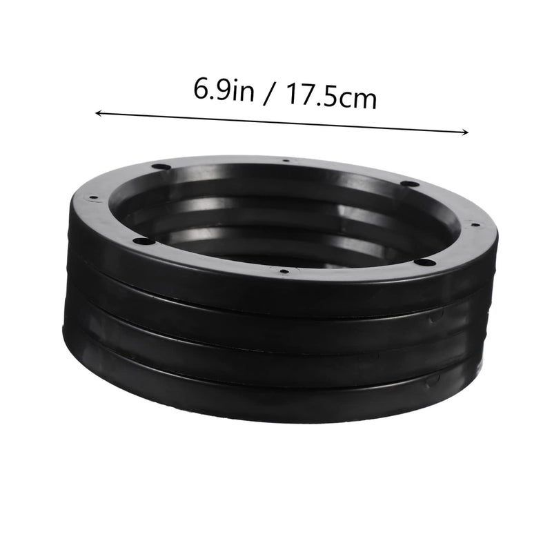 GLEAVI Car Speaker Spacers Rings 2 Pairs Abs 6.5 Inch Speaker Spacer Adapter Ring for Car Audio Installation Black Mounting Spacer for Vehicle Boat Truck Rv