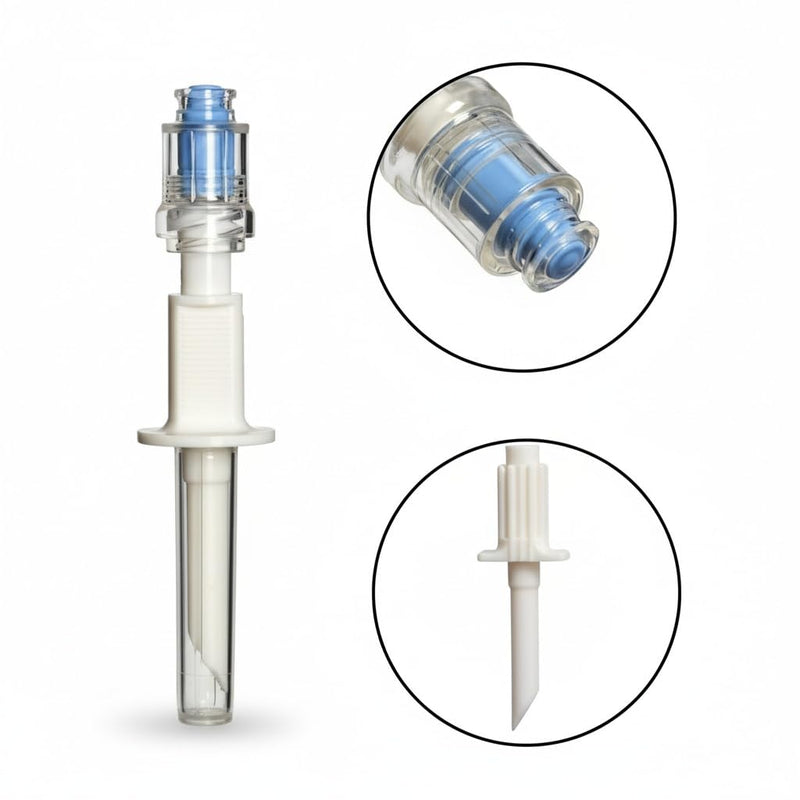 25PCS Vial Access Device with Luer Adapter, Needleless Connector with Transfer Tip, Sterile Individually Wrapped&for Veterinary and Lab