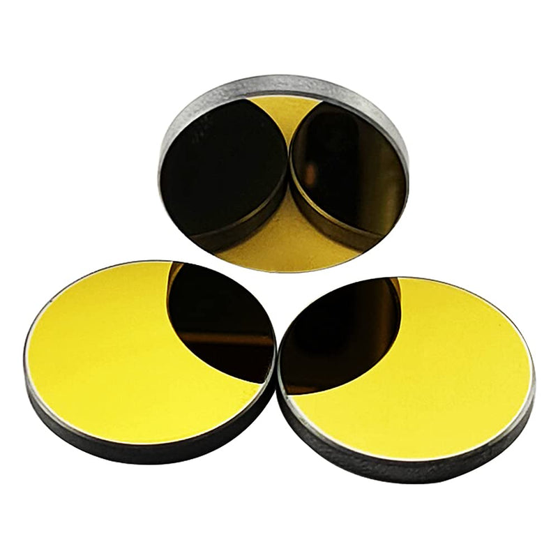 DGHUNST 3PCS Laser Si Mirrors Dia. 20mm 0.98inch for CO2 Laser Engraver Cutter 10W-200W, Si Mirror Silicon Material Reflector Lens for CO2 Laser Cutting Engraving Machine D20mm(0.79")