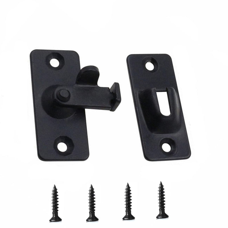 szhdxsy 2pos 90 Degree 304Stainless Steel Right Angle Door Lock Buckle Lock Bolt Lock cam Lock for Door and Window Sliding Lock bar Bolt barn Sliding Door Lock Sliding Latch, Black