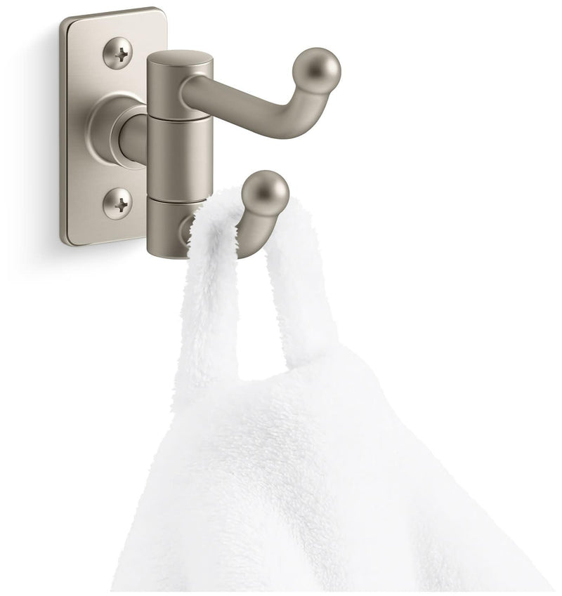 Kohler K35927-BL Castia by Studio McGee Double Hook Robe Hook Matte Black