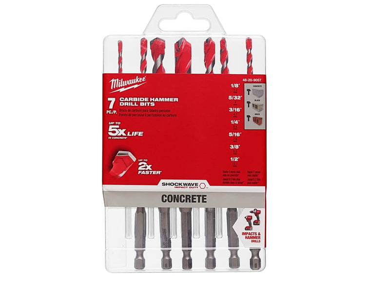 MILWAUKEE 7PC. Large Shockwave Carbide (48-20-9057)