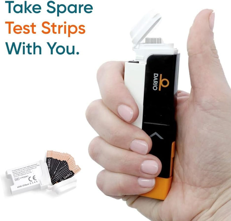 Dario 100 Blood Glucose Test Strips - Only works with Dario Monitor (25 Pack x 4)