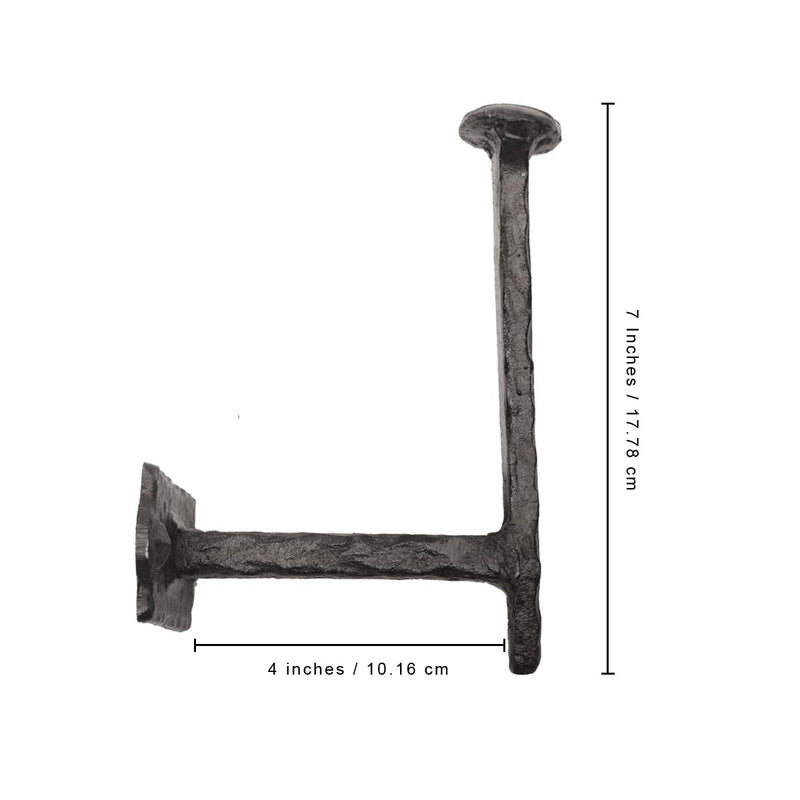 Treasure Gurus Wall Mount Railroad Spike TP Holder Toilet Tissue Paper Roll Hanger RR Nail Dispenser Train Room Bathroom Home Decor