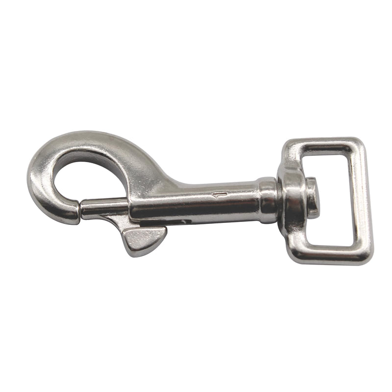 （4 Pieces) 67mm Swivel Eye Snap Hooks 316 Stainless Steel Marine Grade Single Ended Trigger Chain Clip for Dog Leash,Key Chain,Boat Ropes and Cages