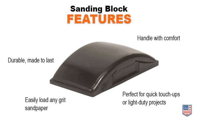 Warner Manufacturing Warner Tool 336 Rubber Sanding Block, Black Sanding Blocks